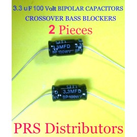 BIPOLAR CAPACITOR 3.3 uF 100 Volt BIPOLAR CAPACITOR BASS BLOCKER SPEAKER TWEETER CROSSOVER 1 Pair