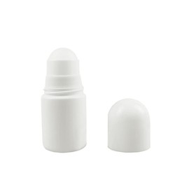 JIHUOO 4 Pieces 30 ml Empty Plastic Roller Bottles Refillable Roll On Bottles Aromatherapy Bottles with Roller Ball Round Cover