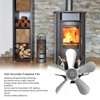 Wall Mounted Fireplace Fan 5 Blade Heat Powered Wood Stove