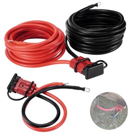 Venussar 24 FT Quick Disconnect Winch Power Cable, 4 Gauge 4 AWG Copper Wiring, Heavy Duty Quick Disconnect Cables
