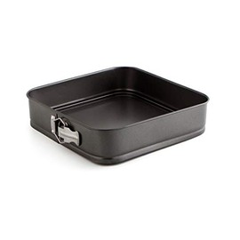 Quid Sweet Grey 28 cm Square Removable Steel Baking Tin - Black Lacquered