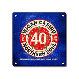 Cushions Corner Wigan Casino Northern Soul 40 years Vintage Style Metal Sign 200 x 200mm 8 x 8inches