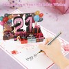 OLOSONG 21st Birthday Card for Girls Her, Jumbo 3D Pop