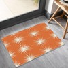 Orange Atomic Throw Rugs for Entryway 2x3