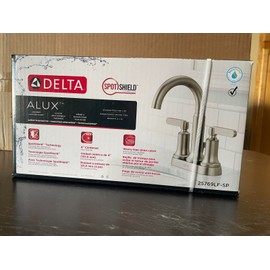 Delta 25769LF-SP Alux SpotShield Brushed Nickel 2-handle 4-in Centerset Bathroom