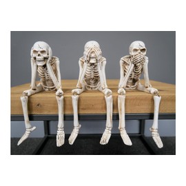 Venture Vehicles Ltd 3 Wise Skeletons | Gothic Decor | See No, Hear No, Speak No