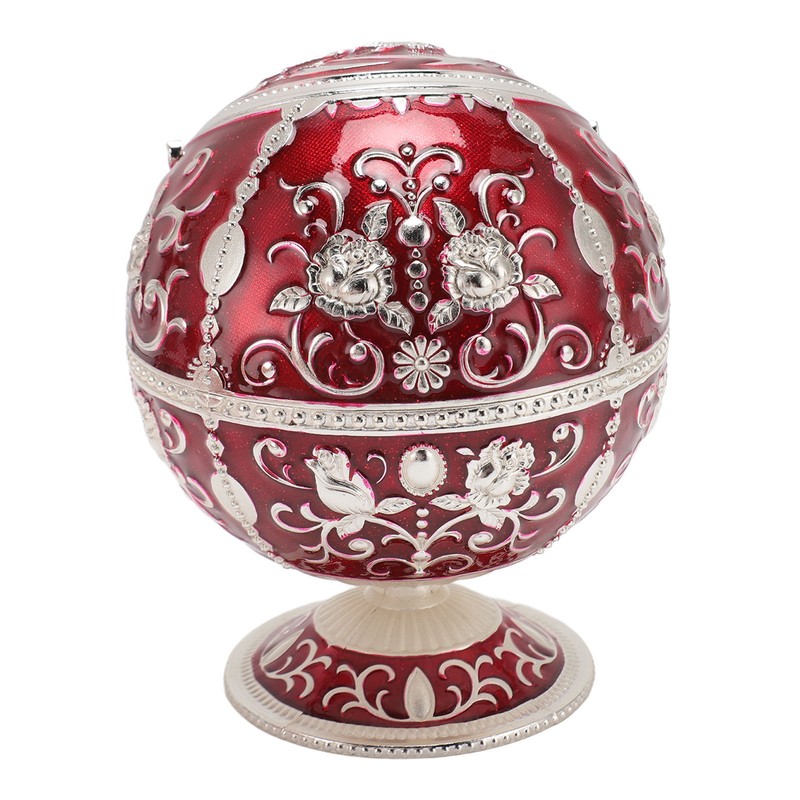 Ball Ashtray with Windproof Lid Retro Dragon Stereoscopic Relief Zinc