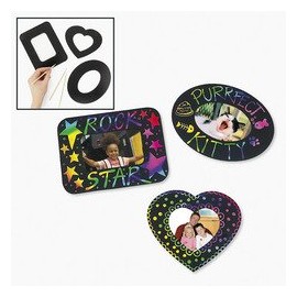 Magic Color Scratch Picture Frames (12Pc - Crafts for Kids and Fun Home Activities