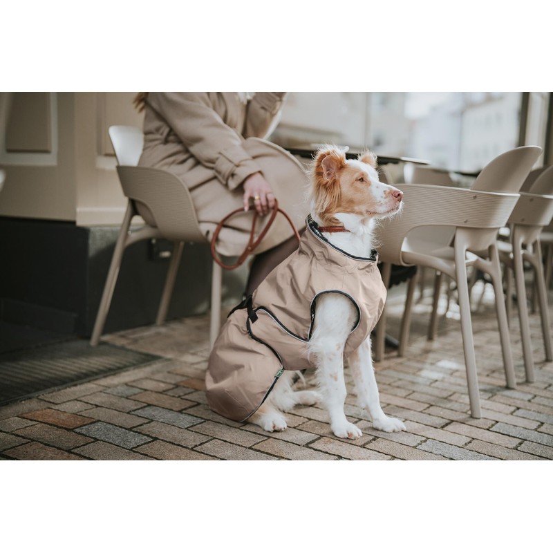 Hunter Uppsala Water Resistant Reflective Dog Coat 30 Taupe