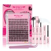 DIY Eyelash Extension Kit, Individual Eyelash Kit with 144 Pieces