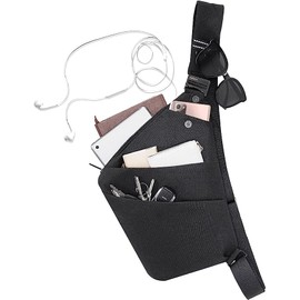 OSOCE Sling Bag for Women Men, Anti Theft Crossbody Bags Travel Bag for Women Personal Flex Bag for Outdoor Sport Casual Hiking Running Cycling, 1.0L Black