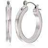GUESS "Basic" Silvertone Wide Band Mini Hoop Earrings