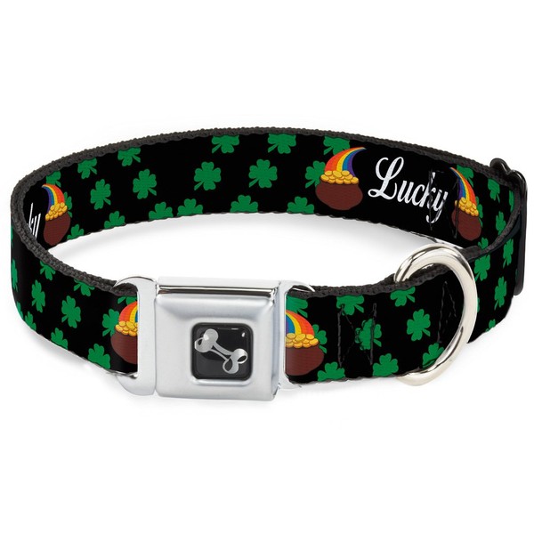 Buckle-Down Dog Collar Seatbelt Buckle St Pats Lucky Pot of