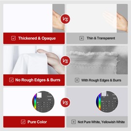 5X 6.5 Ft White Backdrop Photography, White Screen Photo Booth Backdrop for Photoshoot, Party and Video, Photo Background for Product, Portrait, Video Recording