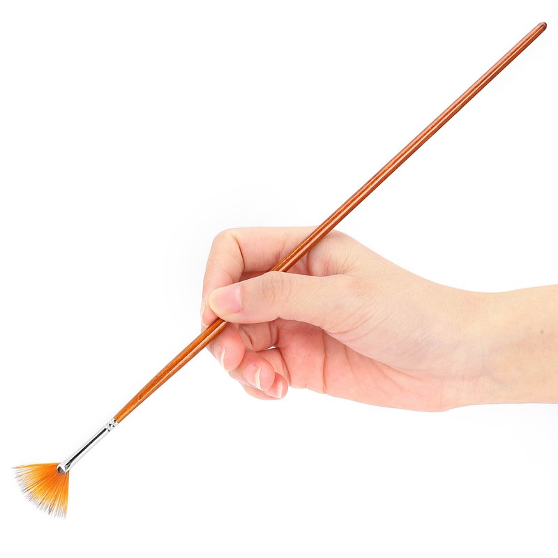 9Pcs Painting Brush Set Nylon Wool Fan shaped Watercolor Acrylic