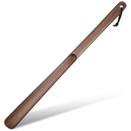 muso wood Wooden Shoe Horn, Walnut Shoe Horn Long Handle for Seniors, 23.6 Inches Shoehorn for Seniors and Pregnant Women