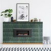 COMSTICKC Dark Green Peel and Stick Backsplash,10 Pcs 12''x12'', Forest