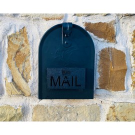 Black FLAG + MAIL Design Mailbox Flag Solution, 4.02" x 2.27" x 0.59" Flag for Stone or Brick Mailboxes, Replacement Flag Kit, Larger Size, Mailbox Red Flag, universal Front Mount Flag Design Easy Install