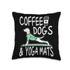 Cute Coffee Dogs & Yoga Mats Funny Yoga Workouts Instructors