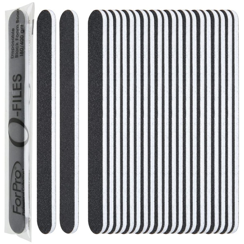 ForPro Professional Collection O-Files Foam Board, Double-Sided Manicure Nail File,