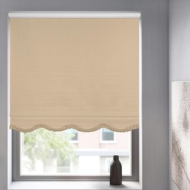 CHICOLOGY Blackout Custom Roller Shades, Cordless Blinds, Window Shades for Home, Roller Window Shades,Window Treatments, Door Blinds, Blackout Shades, Sand Textured (Fringe), 36" W X 64" H