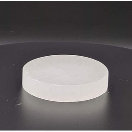 Selenite Charging Round Disk Crystal Charging Plate Selenite Slice Charging Plate Charge Crystals (7 cm)
