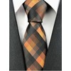 Black Brown Orange Holiday Neckties Check Silk Tie Suit Fitness