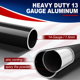 Dkenicor 16FT Telescoping Flag Pole Kit,Heavy Duty Aluminum Flag Poles for Outside Inground with 3'x 5' American Flag & Black Ball Topper, Flag Pole Kit for Yard, Residential and Commercialn, Black