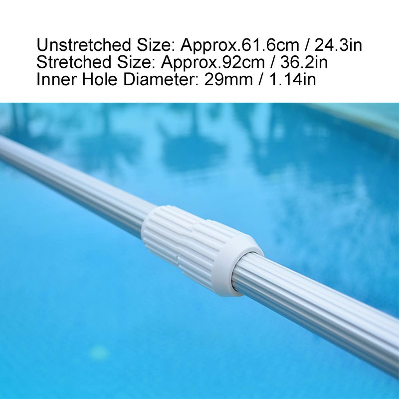 Swimming Pool Telescopic Pole, Aluminum Skimmer Net Pool Pole, Adjustment