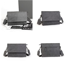 Mai Mio Men's Shoulder Bag, Sacoche, Gray, Mat, Small Bag, Bicycle, Cross-body Design, Simple, Waterproof, Stylish, Large Capacity, Multi-functional, gray