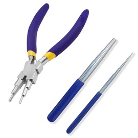 Xiciki Jewellery Making Tools Set, 6 in 1 Bail Making Pliers & 2 PCS Wire Looping Mandrel, Jewellery Pliers for Jewelry Wire Wrapping & Jump Ring Forming