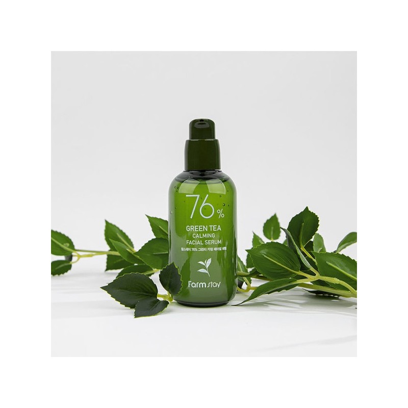Farmstay 76% Green Tea Calming Facial Serum 100ml / 팜스테이