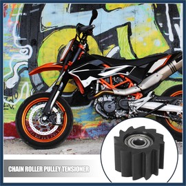 INFINAUTO 8mm Hole Chain Roller Pulley Slider Tensioner Wheel Guide Black Serrated Shaped for Kawasaki KX250F KX450F Bike 2006-2016 Stylish Design