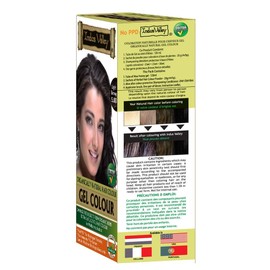 Indus Valley Gel Hair Color With 0% PPD, Ammonia, Hydrogen Peroxide, Barium With Refreshing Orange Aroma & 9 Herbs Ingredients Gives Damage Free Dark Shiny Color In Just 30 Minutes (Upto 4 Applications light Brown 5.0 Pack Of 2)
