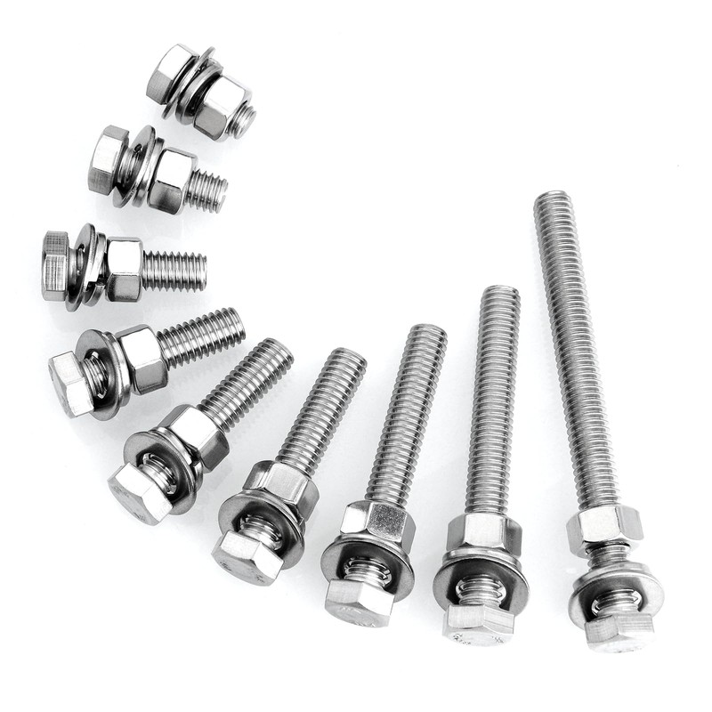 Mywish (6 Sets) 3/8-16x2 Hex Head Nuts and Bolts with