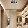 CLAIRDAI Modern Crystal Chandeliers Crystal Round Raindrop Chandelier Lighting Flush