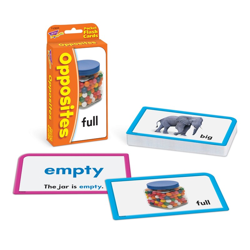 Trend Enterprises Pocket Flash Cards (English Learning Cards for Children)