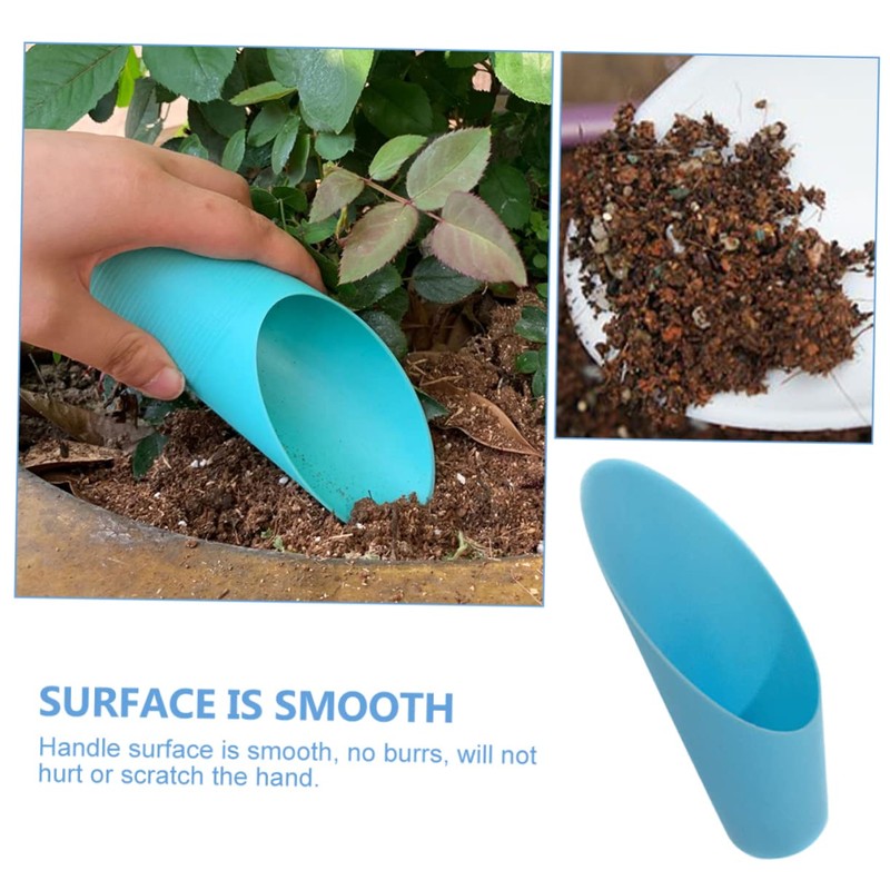 IWOWHERO 1set Durable Plastic Soil Scoops for Gardening Ergonomic Handheld