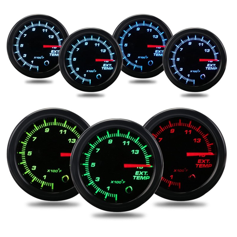 Exhaust Gas Temperature Gauge, 7 Color Series 0-1500°F Pyrometer EGT
