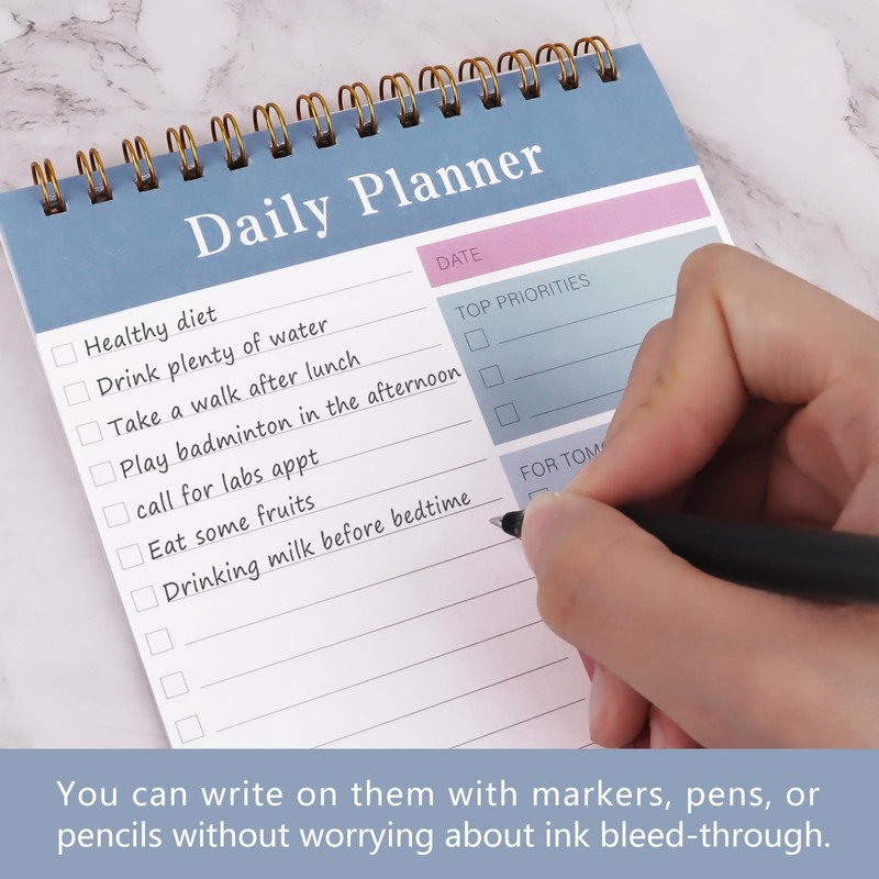 Newkita 30 Sheets Undated Daily Planner Memo Pad, 5.1x7.8 Inch