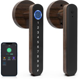 Eseesmart Smart Door Lock - Fingerabdruck-Türschloss mit Griff, 5-in-1 Smart Lock mit Tastatur Fingerabdruck Bluetooth APP Schlüssel, Digitales elektronisches Türschloss für Home Office Schlafzimmer
