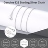 Jewlpire 925 Sterling Silver Chain Necklace Chain for Women 1.1mm