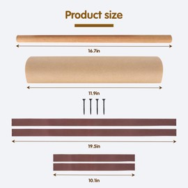 QVEEQ Kraft Paper Dispenser, Wall Mounted Paper Roll Dispenser, Rolling Butcher Paper Holder Hanging Notepad Holder Can Be Used for Wall Decoration, Art Coffee Shop, Restaurant (98ftx0.98ft Paper)