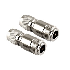 sourcing map 2x Galvanized Plated TNC Male To N Type Female RF Coaxial Adapter Connector