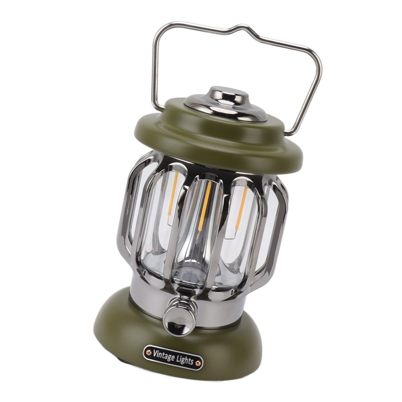 Retro Camping Light Rechargeable Warm Light Vintage Lamp Hanging Tent