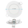 Luxrite 4 Inch Ultra Thin LED Recessed Light with Junction