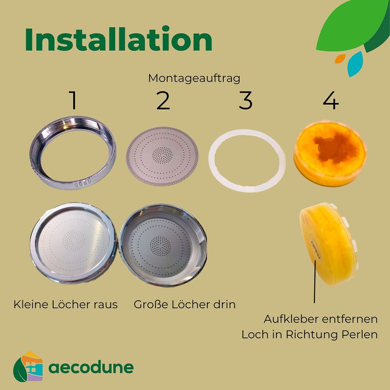 Aecodune Premium Vitamin C Shower Head with Filter - Shower