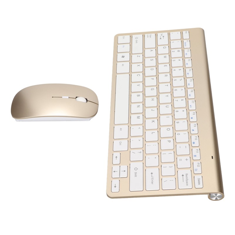 Keyboard Mouse Set 2.4G Wireless 78 Keys USB Thin Etched