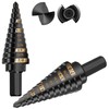 KSEIBI #4 HSS Step Drill Bit Set 3/16-7/8" with 3/8