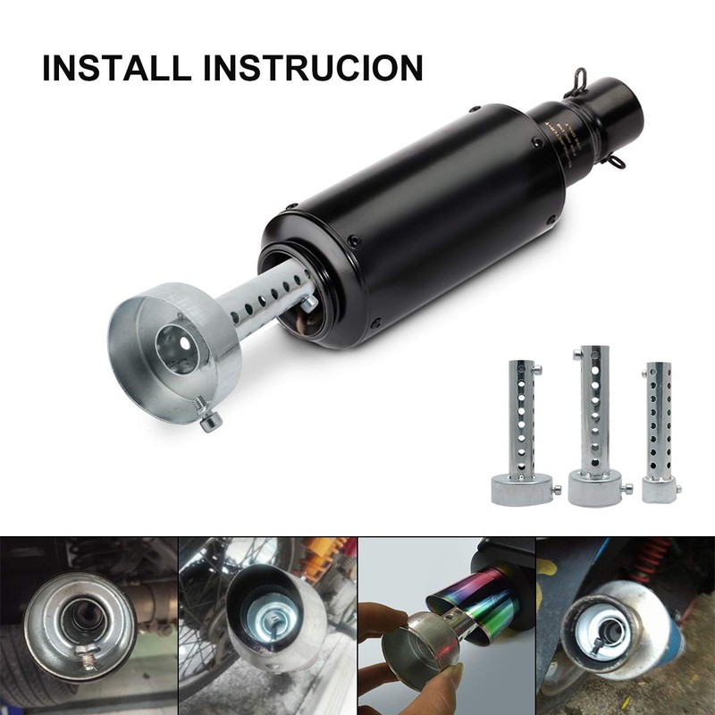 TOTMOX 1 x 35 mm universal motorcycle exhaust silencer DB